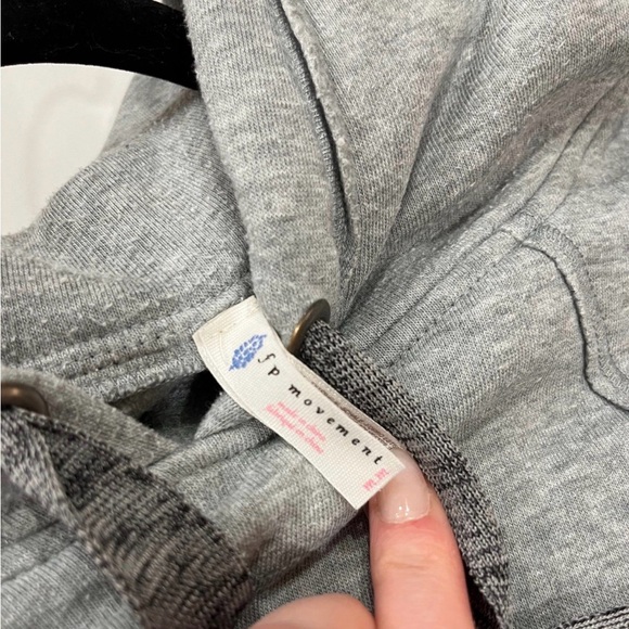 FREE PEOPLE Movement Medium Inhale Exhale Gray Women's Hoodie - Picture 2 of 2